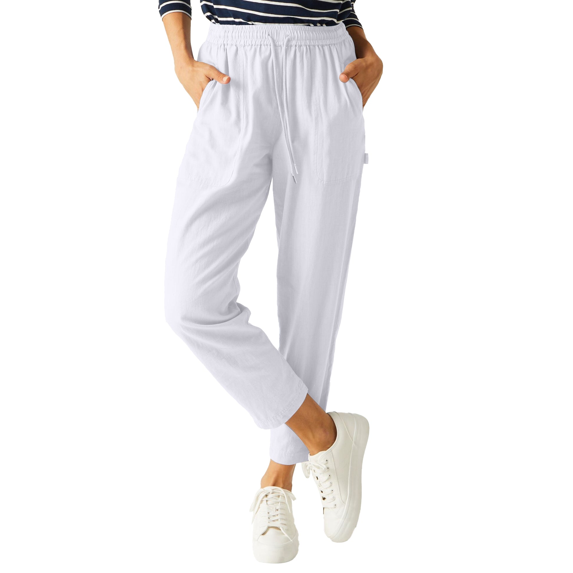 White - Lifestyle - Regatta Womens-Ladies Corso Trousers