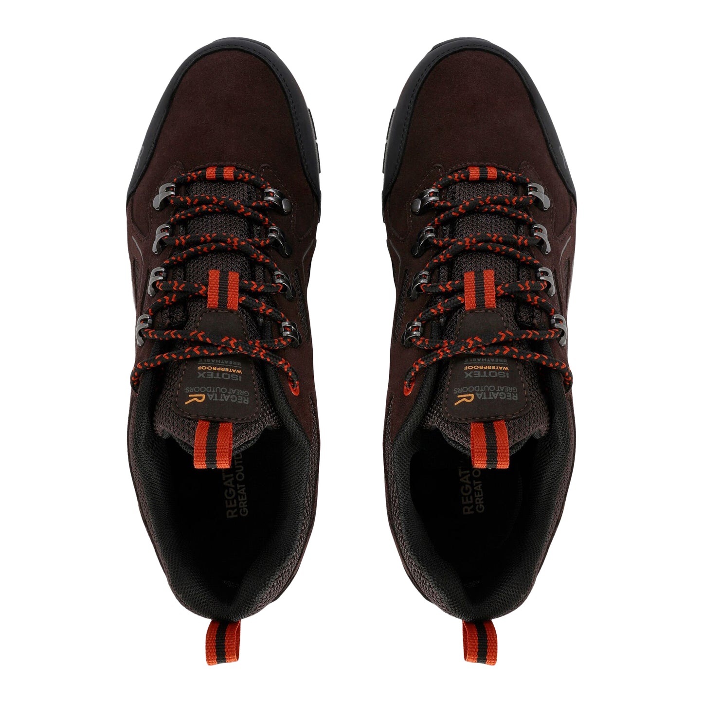 Peat-Blaze Orange - Lifestyle - Regatta Mens Vendeavour Suede Low Trainers