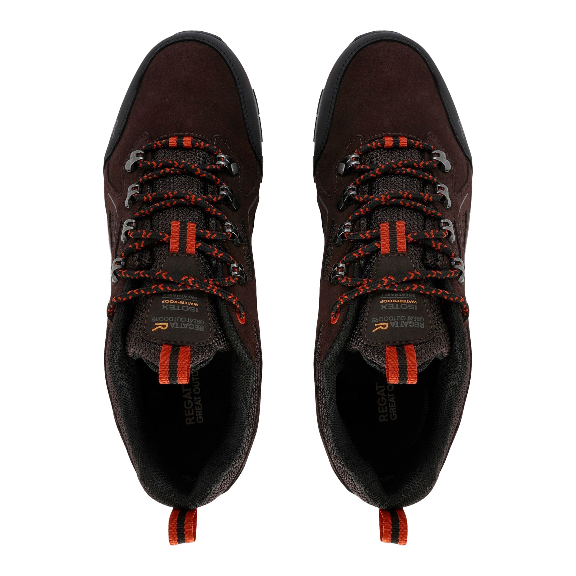 Peat-Blaze Orange - Lifestyle - Regatta Mens Vendeavour Suede Low Trainers