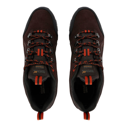 Peat-Blaze Orange - Lifestyle - Regatta Mens Vendeavour Suede Low Trainers