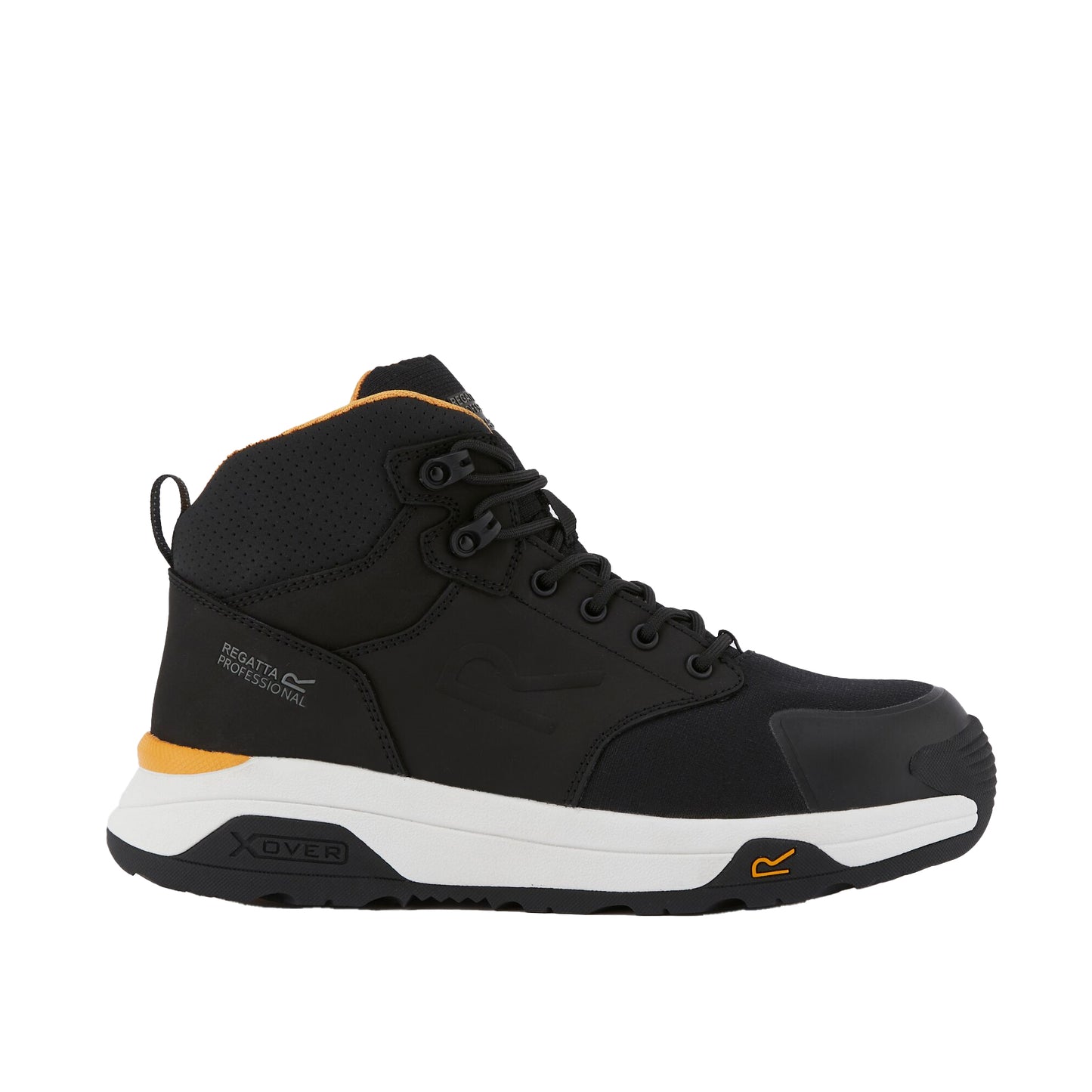 Black-White - Side - Regatta Professional Mens Nubuck Safety Boots