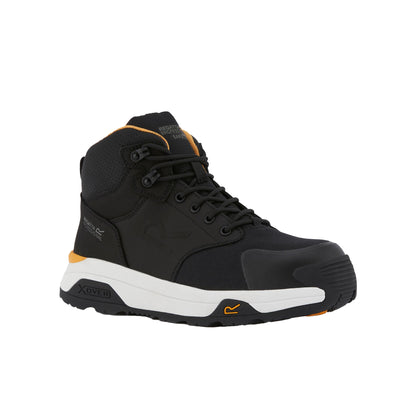 Black-White - Front - Regatta Professional Mens Nubuck Safety Boots