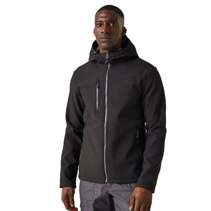 Black-Seal Grey - Side - Regatta Professional Mens 2 Layer Soft Shell Jacket