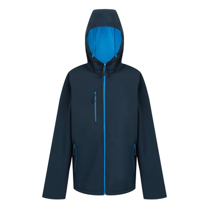 Navy-French Blue - Front - Regatta Professional Mens 2 Layer Soft Shell Jacket