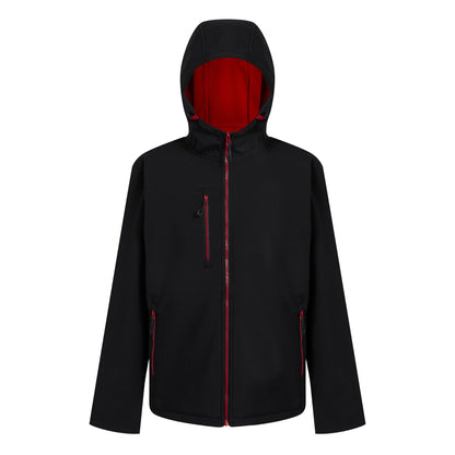 Black-Classic Red - Front - Regatta Professional Mens 2 Layer Soft Shell Jacket