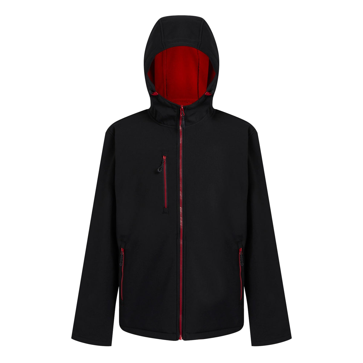 Black-Classic Red - Front - Regatta Professional Mens 2 Layer Soft Shell Jacket