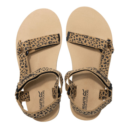 Leopard-Black - Pack Shot - Regatta Womens-Ladies Lady Vendeavour Polka Dot Sandals