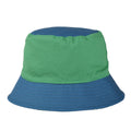 Piquant Green-Moroccan Blue - Front - Regatta Childrens-Kids Scratch Reversible Bucket Hat