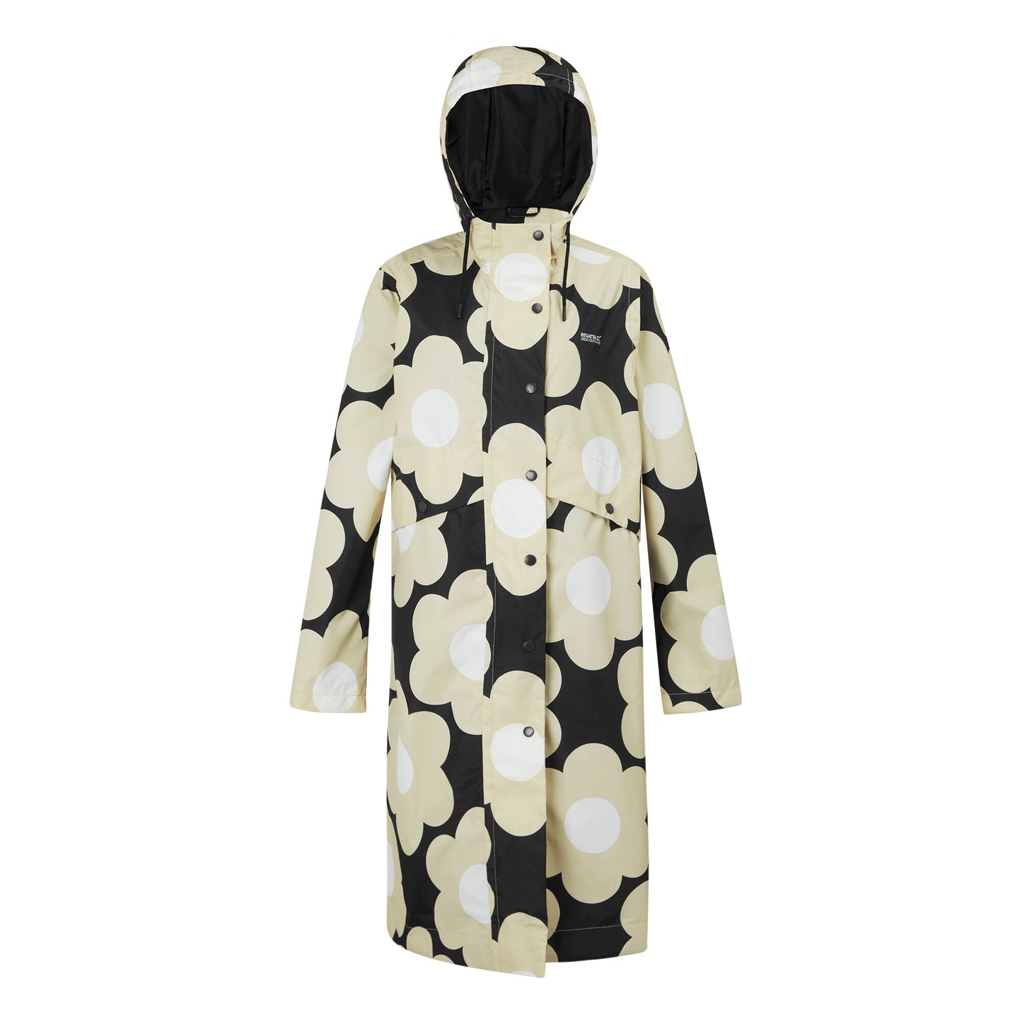 Black - Front - Regatta Womens-Ladies Orla Kiely Sixties Daisy Waterproof Jacket