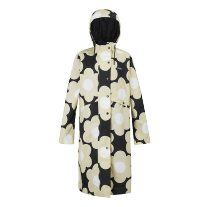Black - Front - Regatta Womens-Ladies Orla Kiely Sixties Daisy Waterproof Jacket