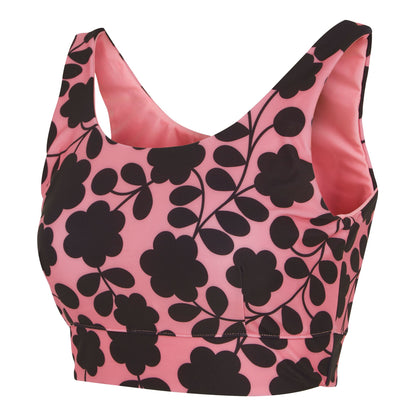 Pink - Side - Regatta Womens-Ladies Orla Kiely Floral Reversible Bikini Set