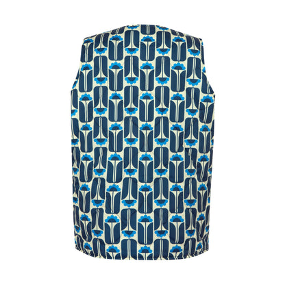 Navy - Back - Regatta Womens-Ladies Orla Kiely Tall Flowers Quilted Gilet