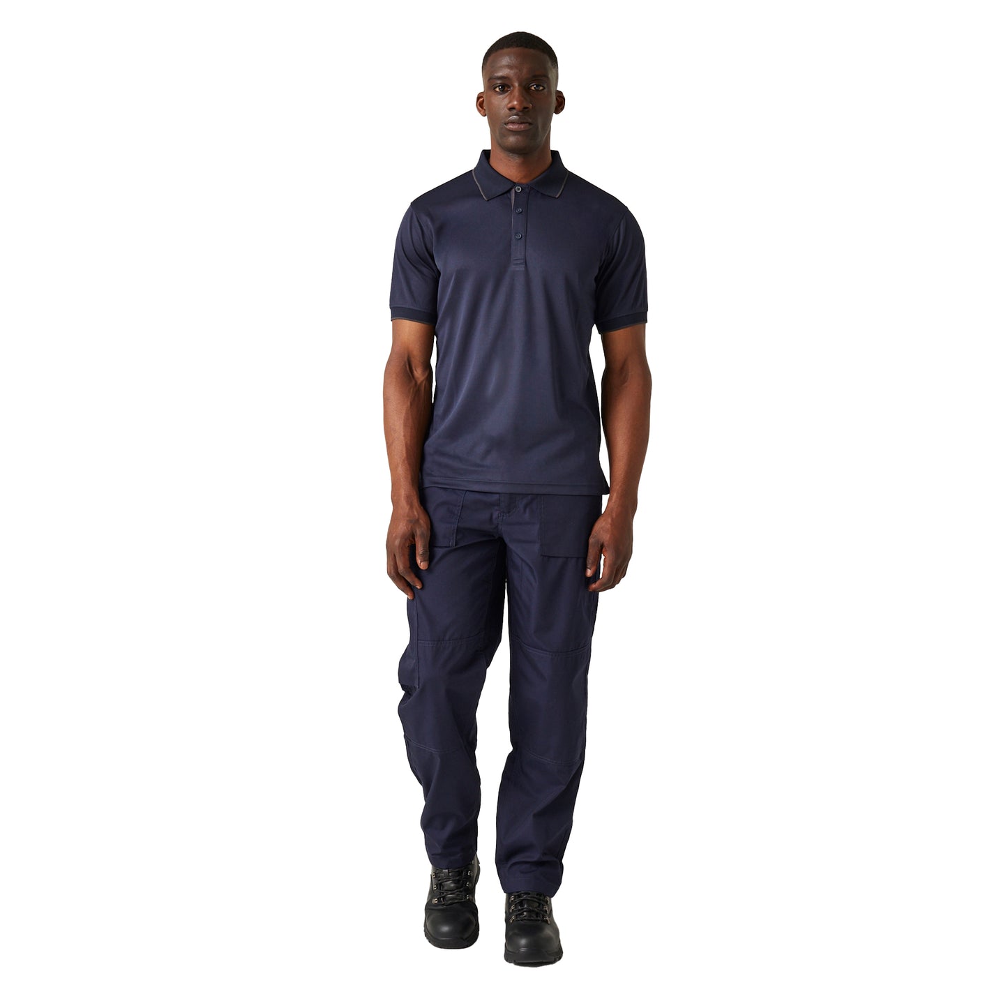 Navy-Seal Grey - Pack Shot - Regatta Professional Mens Short-Sleeved Polo Shirt