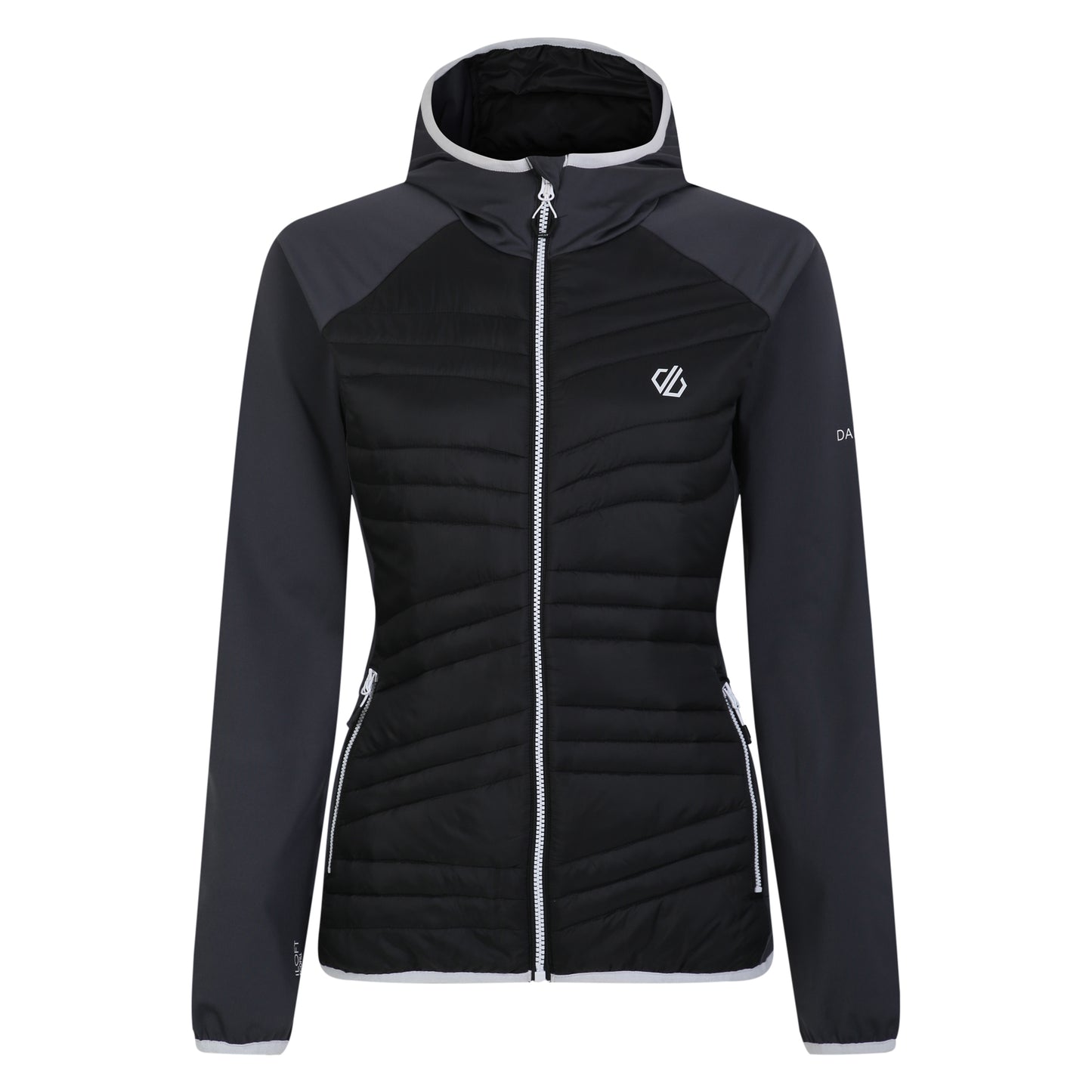 Black-Ebony - Front - Dare 2B Womens-Ladies Altimeter Hybrid Jacket