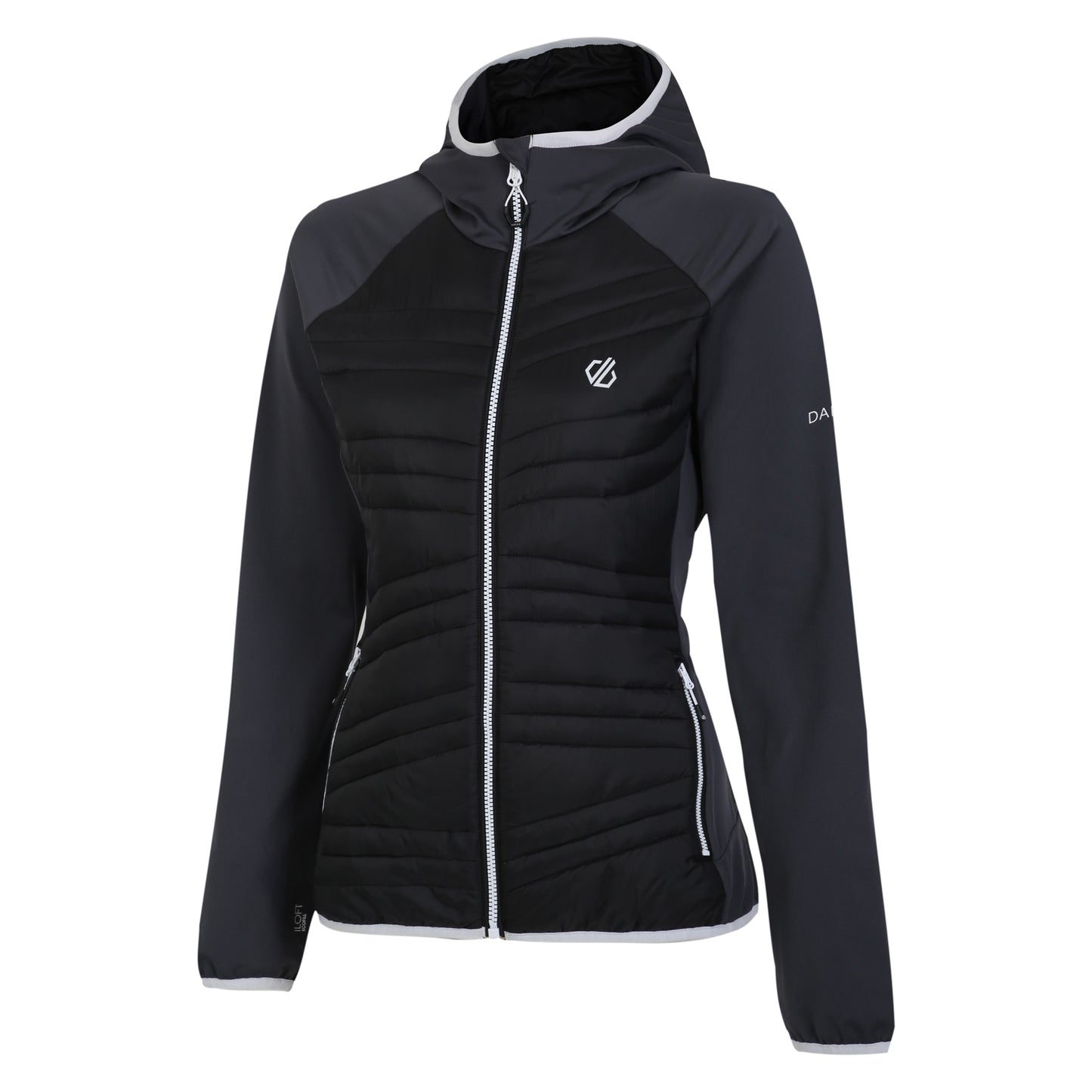 Black-Ebony - Side - Dare 2B Womens-Ladies Altimeter Hybrid Jacket