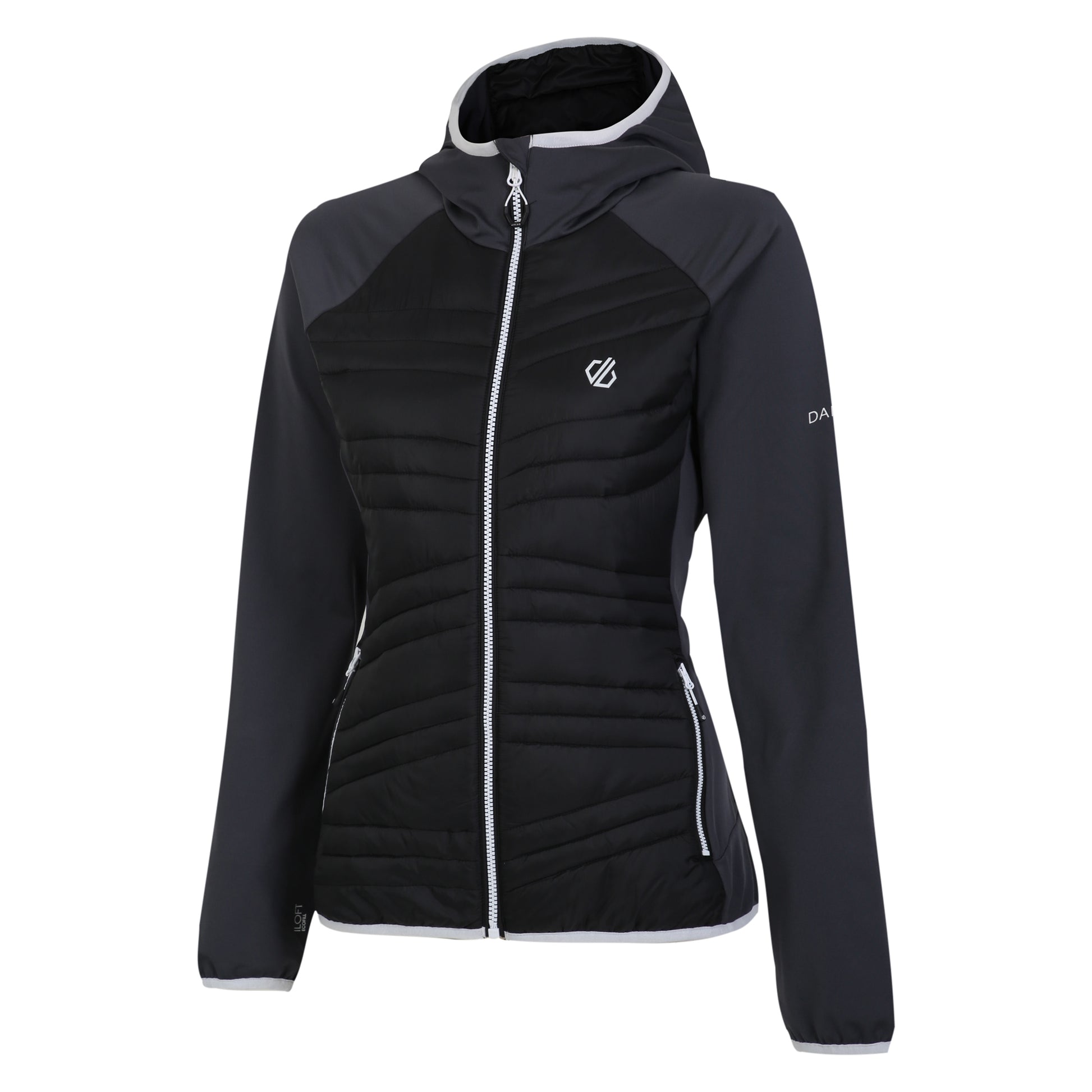 Black-Ebony - Side - Dare 2B Womens-Ladies Altimeter Hybrid Jacket
