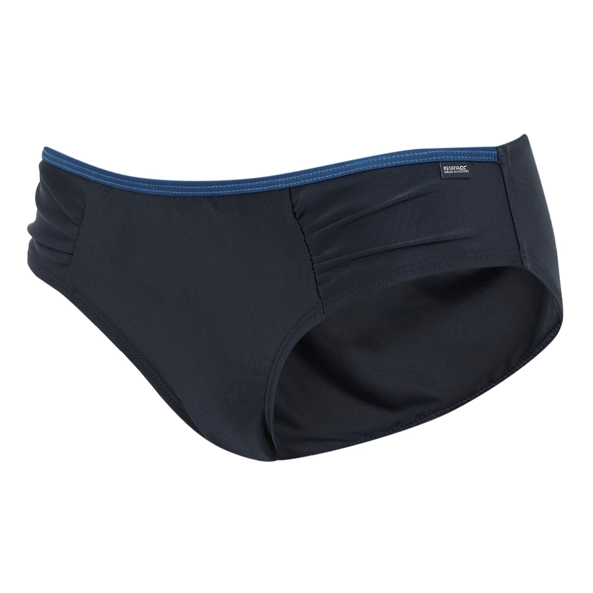 Navy-Brightest Blue - Side - Regatta Womens-Ladies Aceana Plain Bikini Bottoms