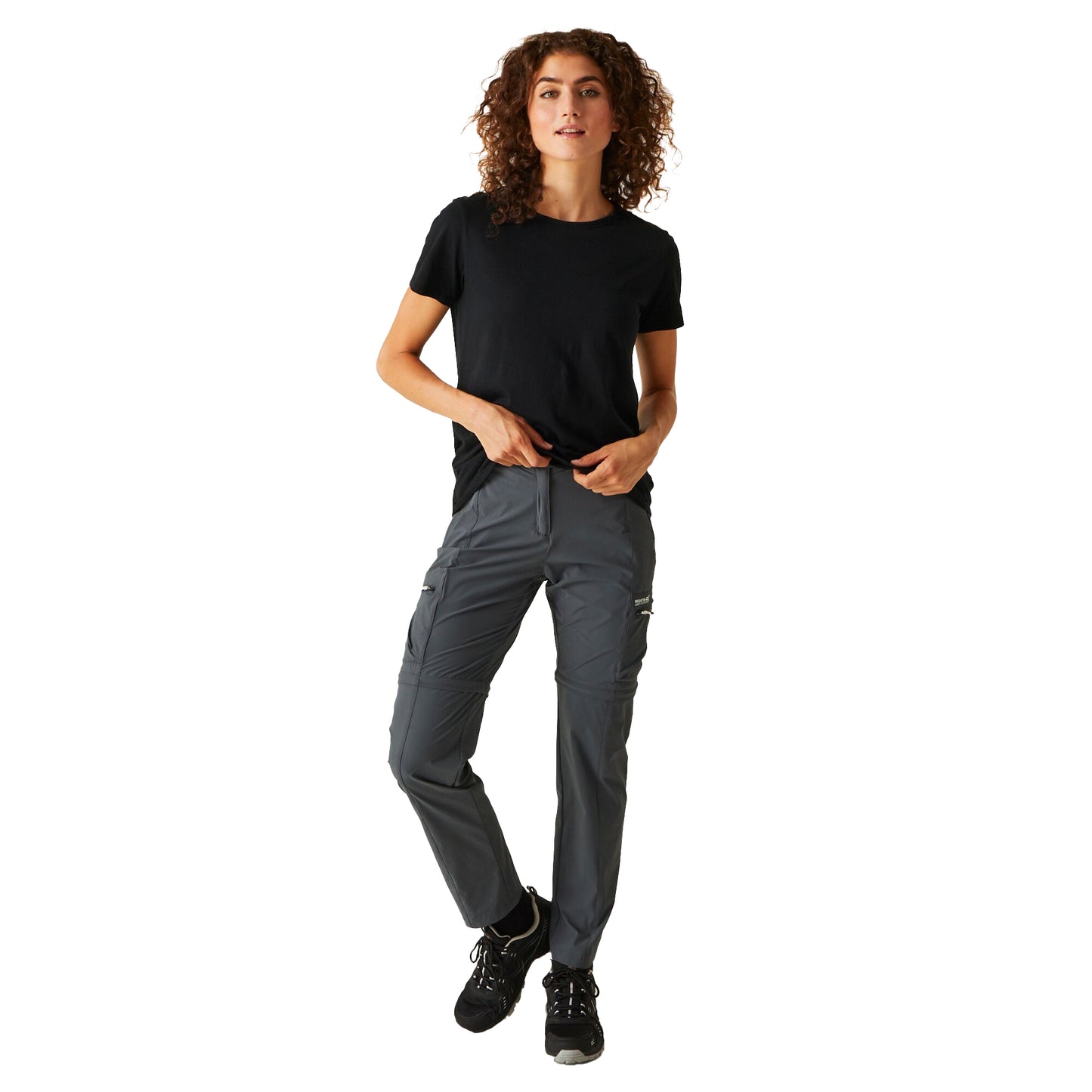 Seal Grey - Pack Shot - Regatta Womens-Ladies Travel Light Packaway Trousers
