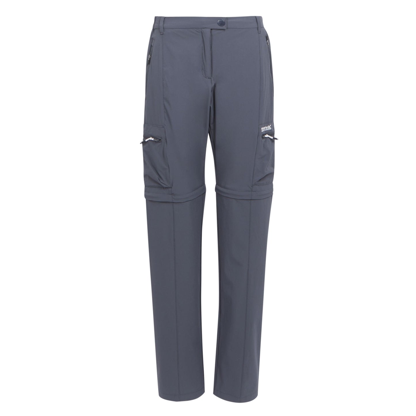 Seal Grey - Front - Regatta Womens-Ladies Travel Light Packaway Trousers