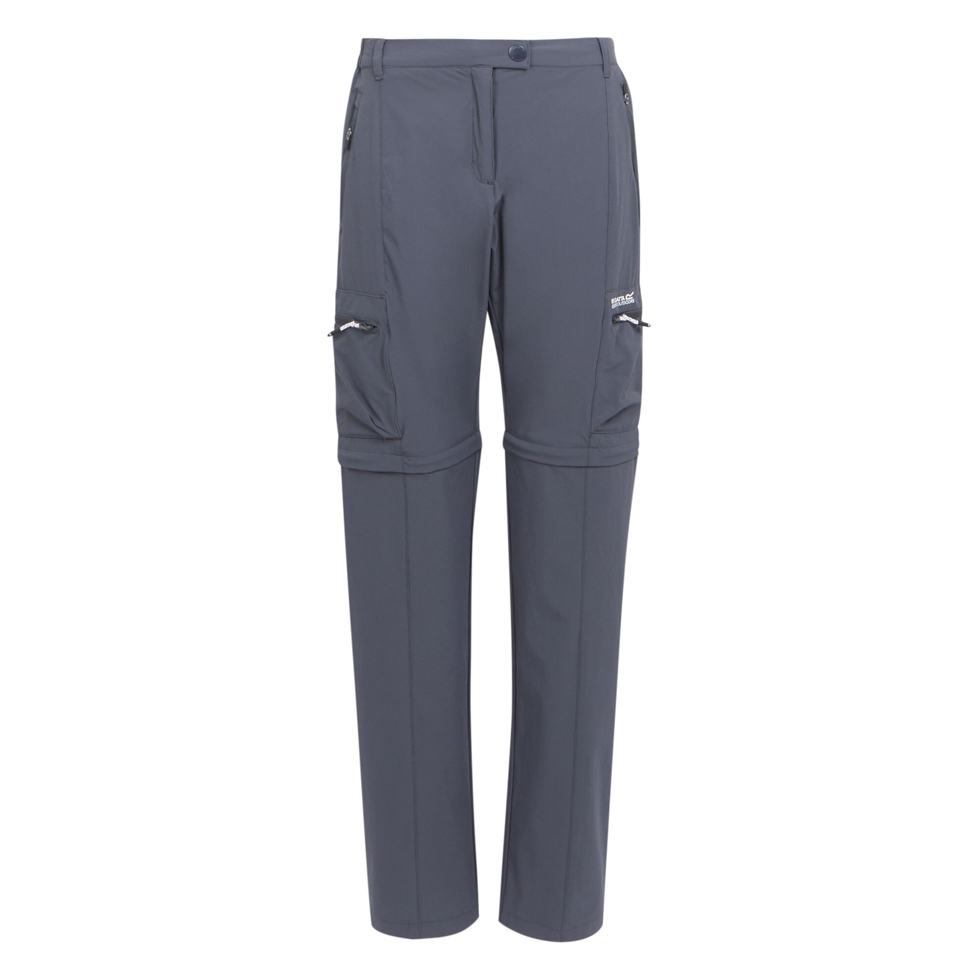 Seal Grey - Front - Regatta Womens-Ladies Travel Light Packaway Trousers