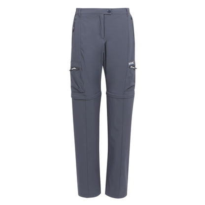 Seal Grey - Front - Regatta Womens-Ladies Travel Light Packaway Trousers