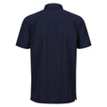 Navy-Moonlight Denim - Back - Regatta Mens Mindano VIII Diamond Short-Sleeved Shirt