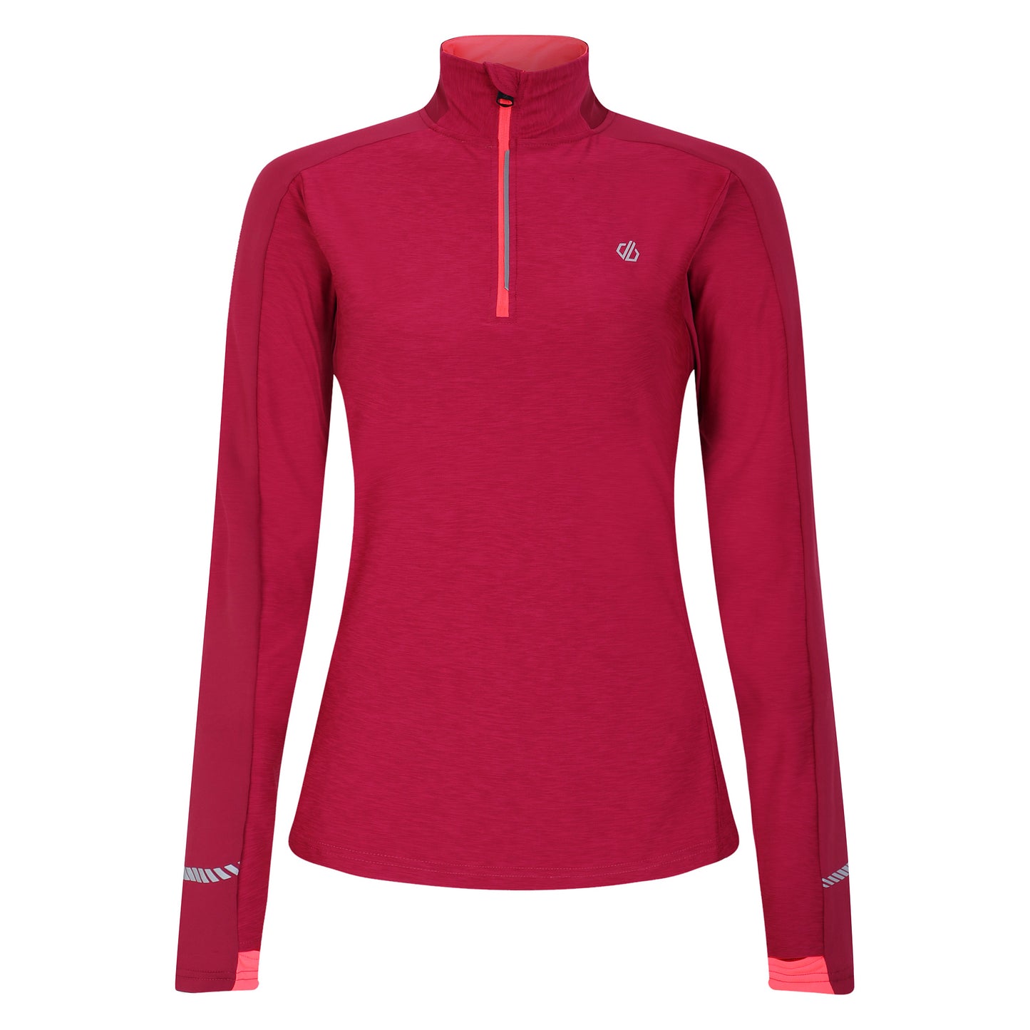 Berry Pink Marl - Front - Dare 2B Womens-Ladies Gravitate Marl Jersey