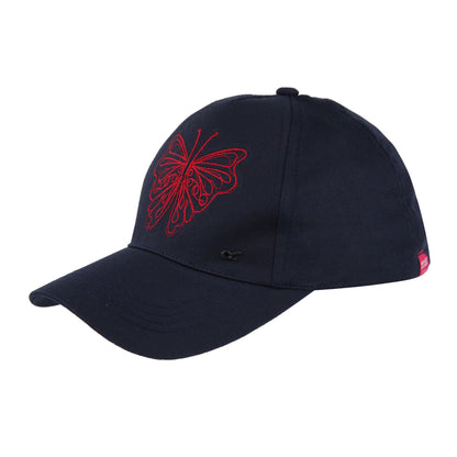 Navy - Side - Regatta Childrens-Kids Cuyler III Butterfly Baseball Cap