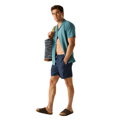 Navy - Pack Shot - Regatta Mens Mackleyna Swim Shorts