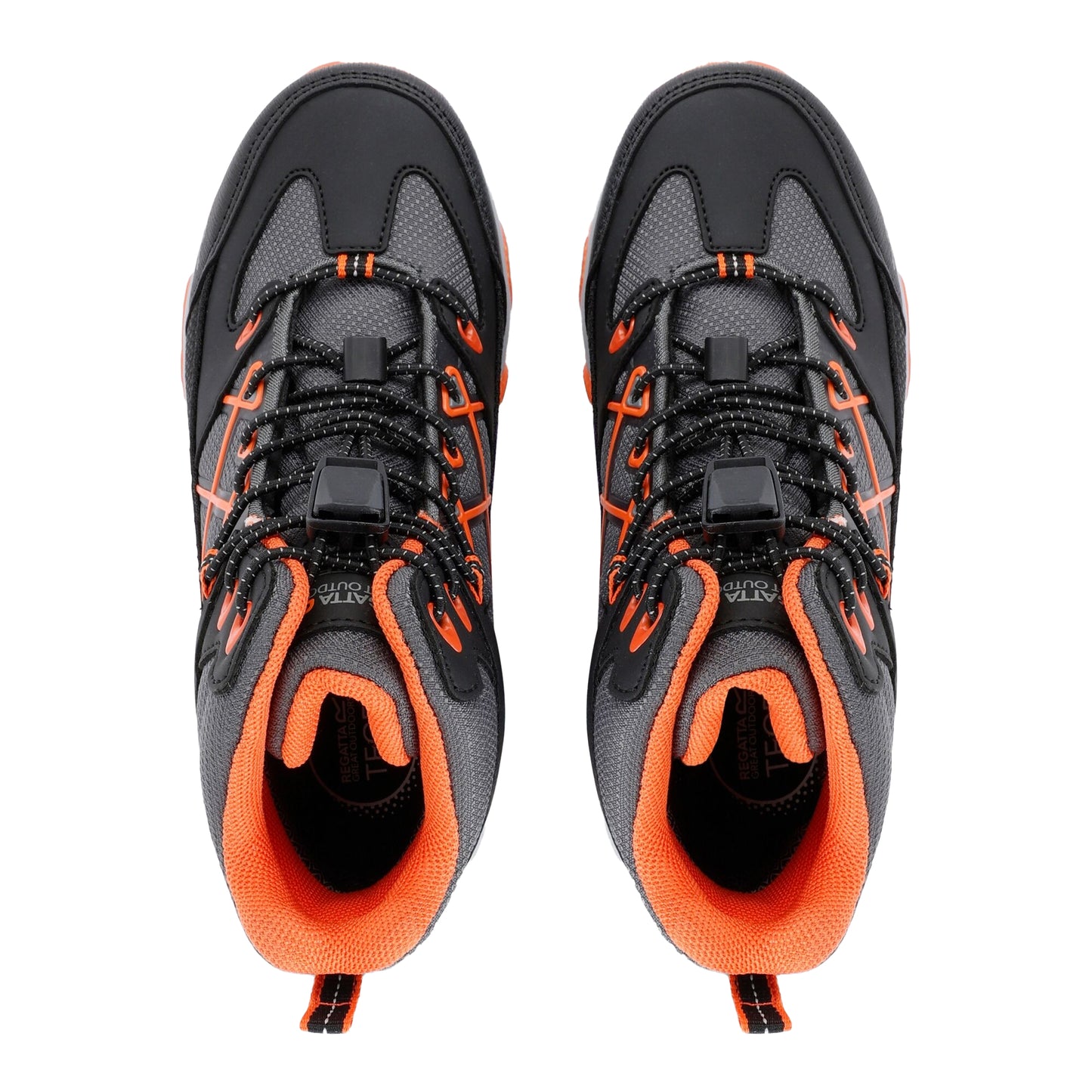 Black-Blaze Orange - Pack Shot - Regatta Childrens-Kids Samaris III Walking Boots