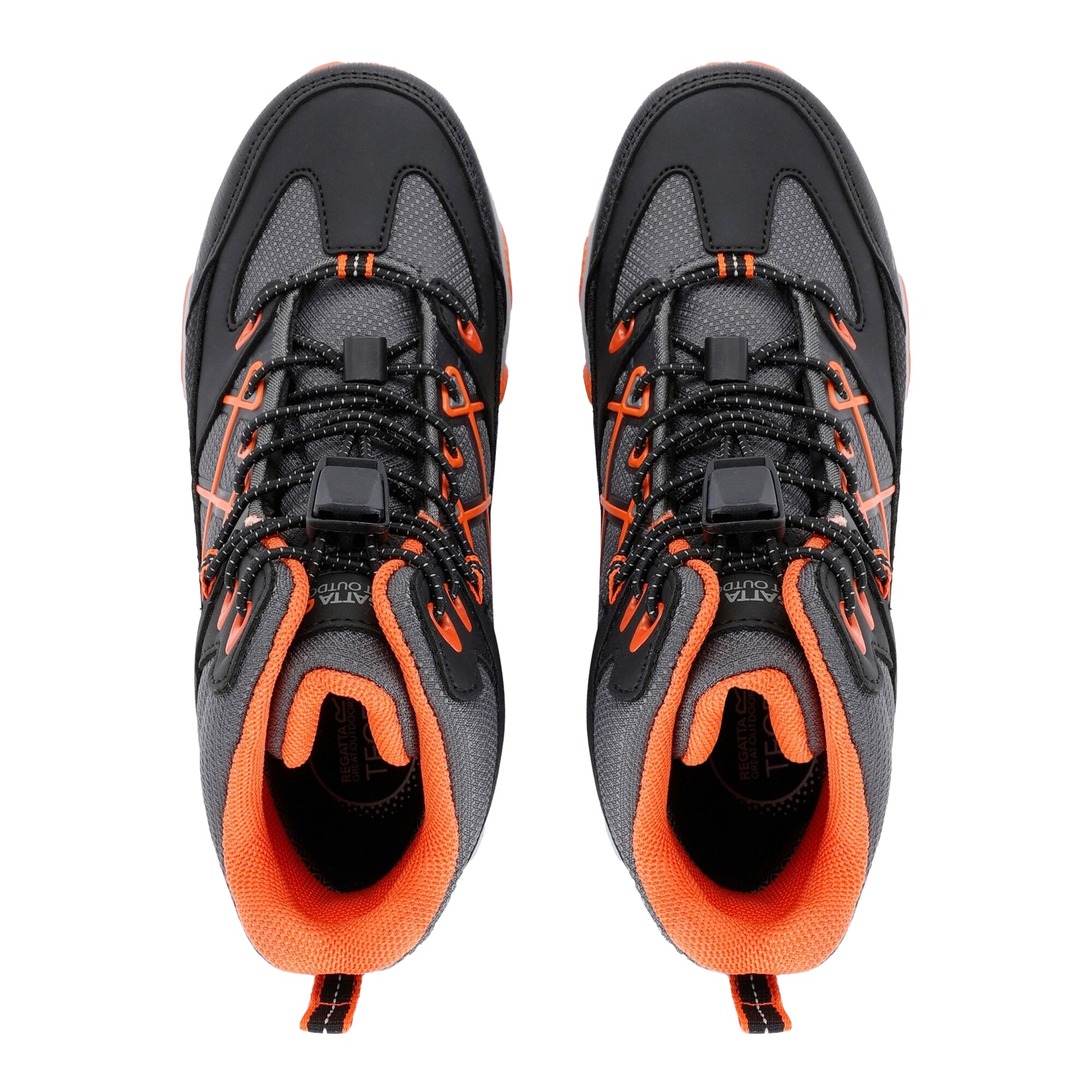 Black-Blaze Orange - Pack Shot - Regatta Childrens-Kids Samaris III Walking Boots