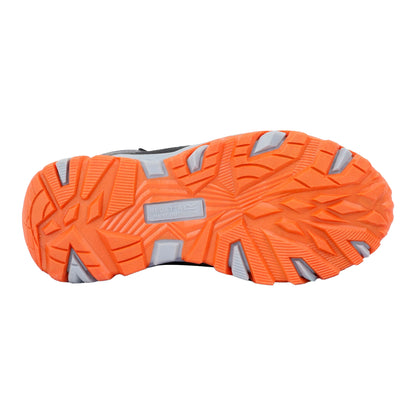 Black-Blaze Orange - Close up - Regatta Childrens-Kids Samaris III Walking Boots