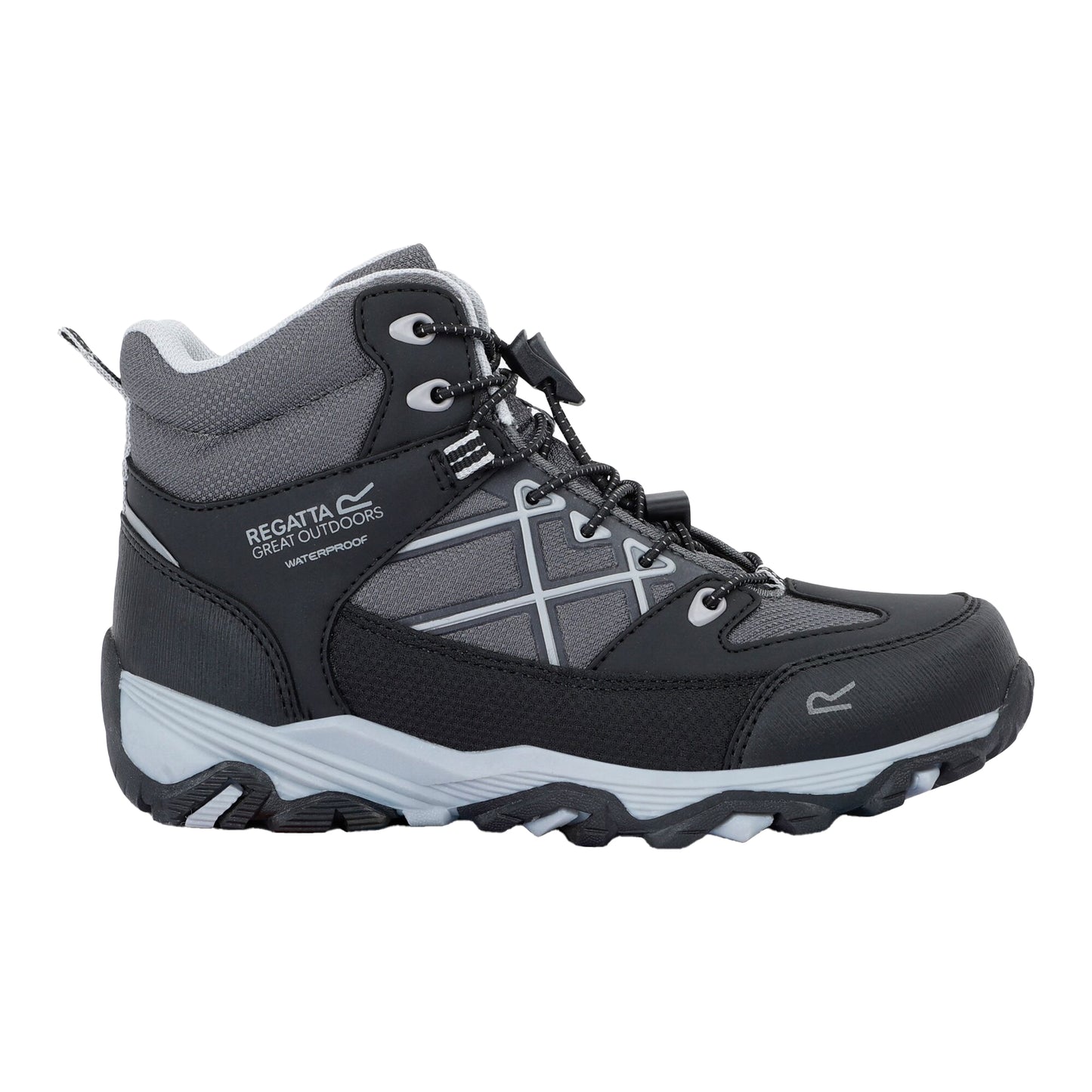 Black-Light Steel - Lifestyle - Regatta Childrens-Kids Samaris III Walking Boots