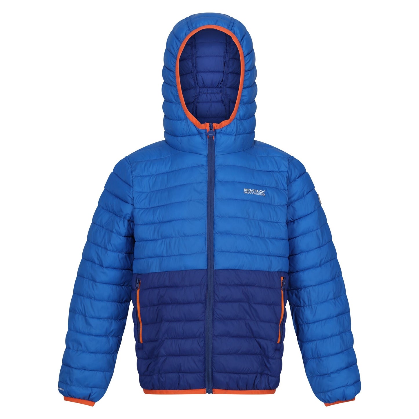 Oxford Blue-New Royal - Front - Regatta Childrens-Kids Hillpack II Colour Block Padded Jacket
