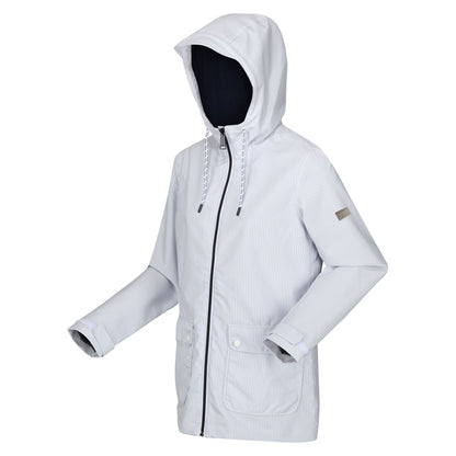 Hydrangea Blue - Side - Regatta Womens-Ladies Giovanna Fletcher - Bayletta Ticking Stripe Waterproof Jacket