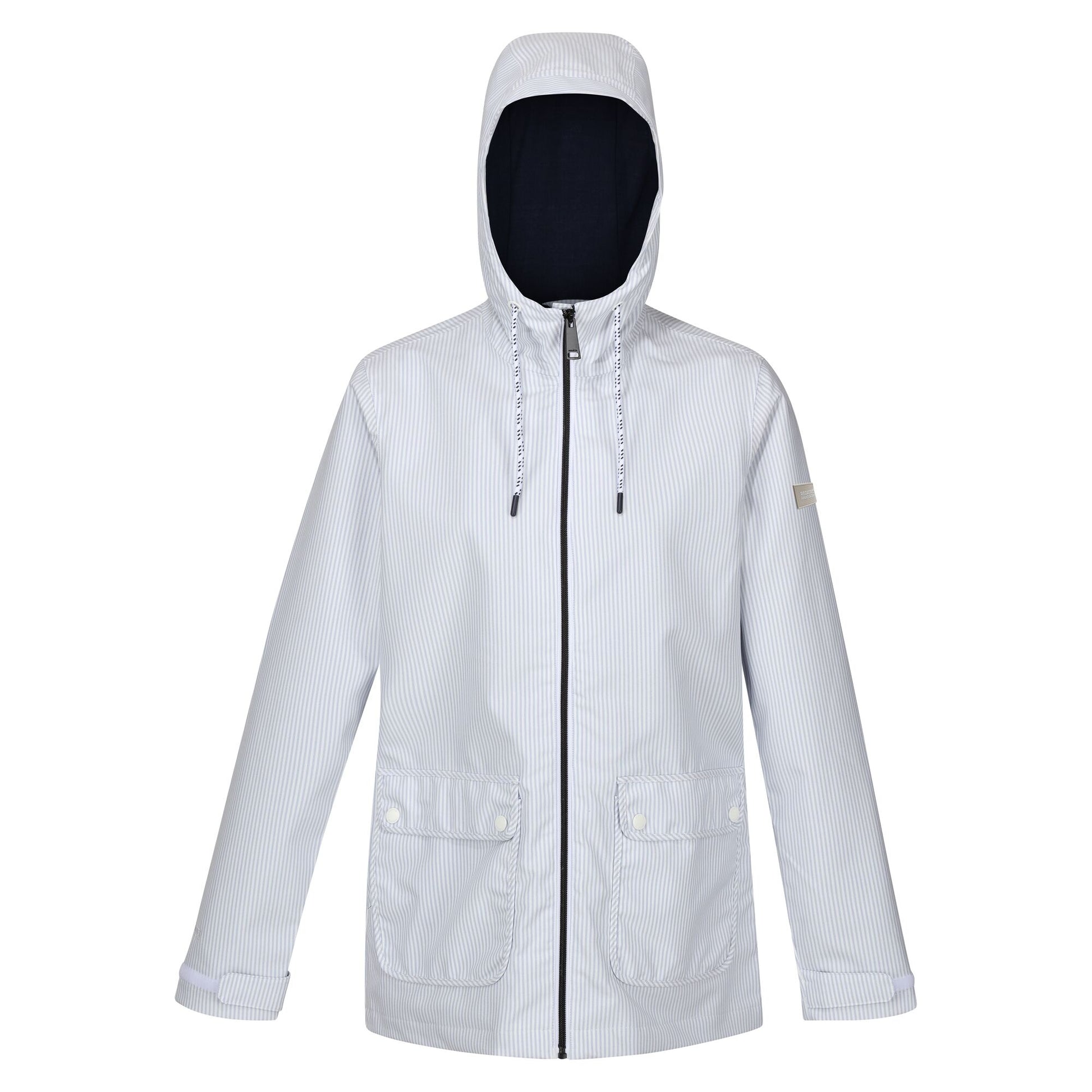 Hydrangea Blue - Front - Regatta Womens-Ladies Giovanna Fletcher - Bayletta Ticking Stripe Waterproof Jacket