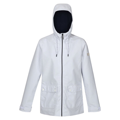 Hydrangea Blue - Front - Regatta Womens-Ladies Giovanna Fletcher - Bayletta Ticking Stripe Waterproof Jacket