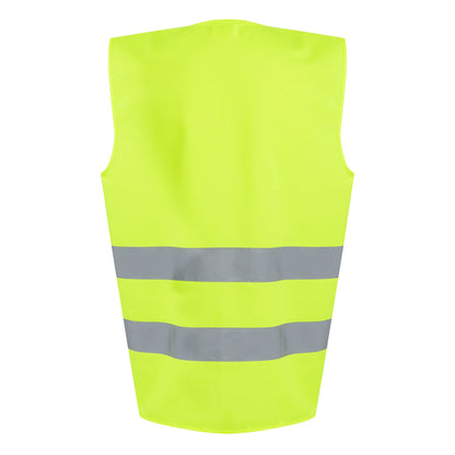 Yellow - Back - Regatta Professional Unisex Adult Printable Hi-Vis Vest (Pack Of 10)