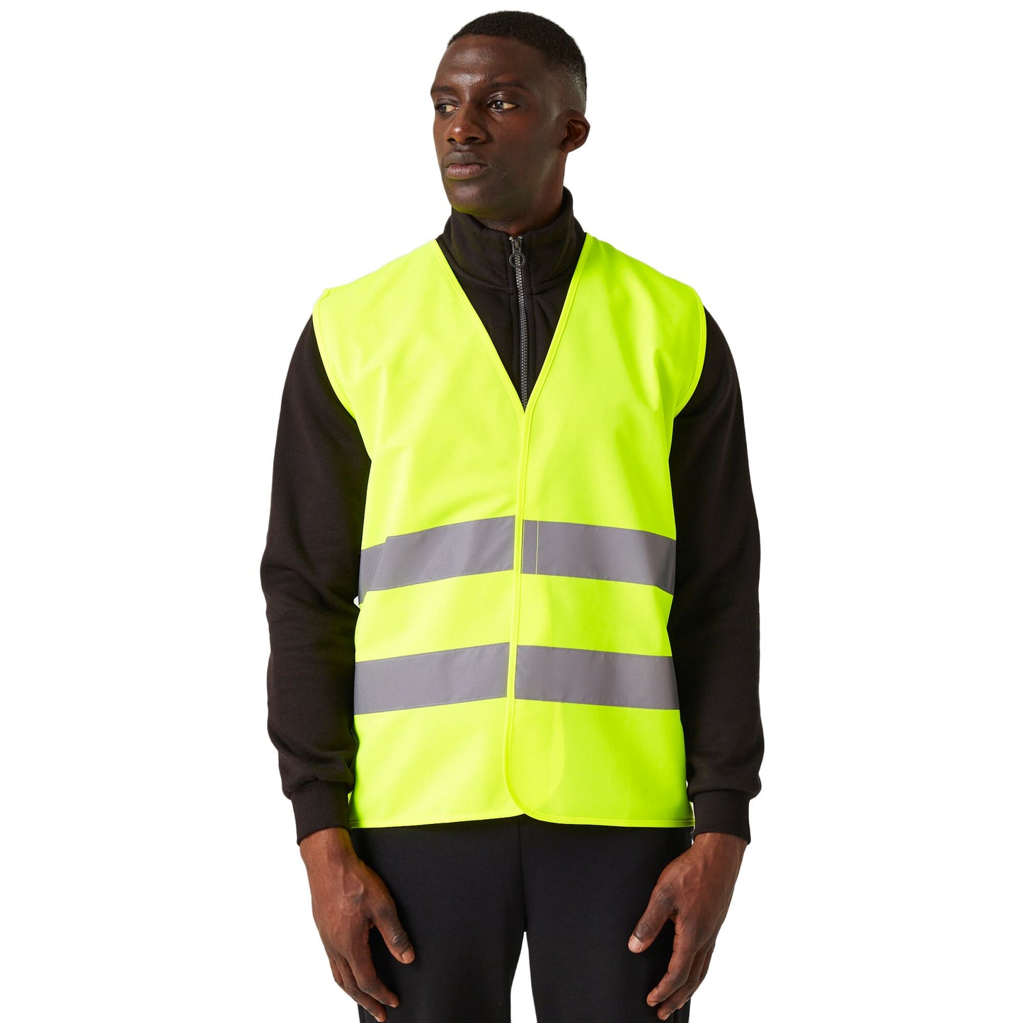 Yellow - Side - Regatta Professional Unisex Adult Printable Hi-Vis Vest (Pack Of 10)