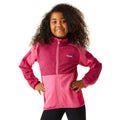 Flamingo Pink - Lifestyle - Regatta Childrens-Kids Highton III Fleece Jacket