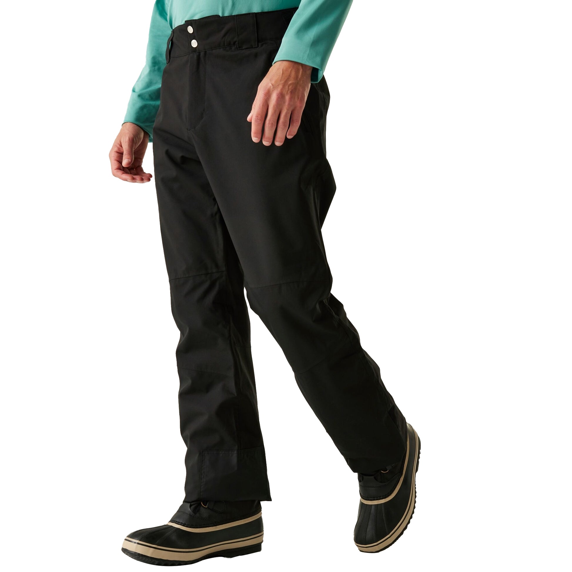 Black - Side - Dare 2B Mens Achieve Insulated Waterproof Ski Trousers