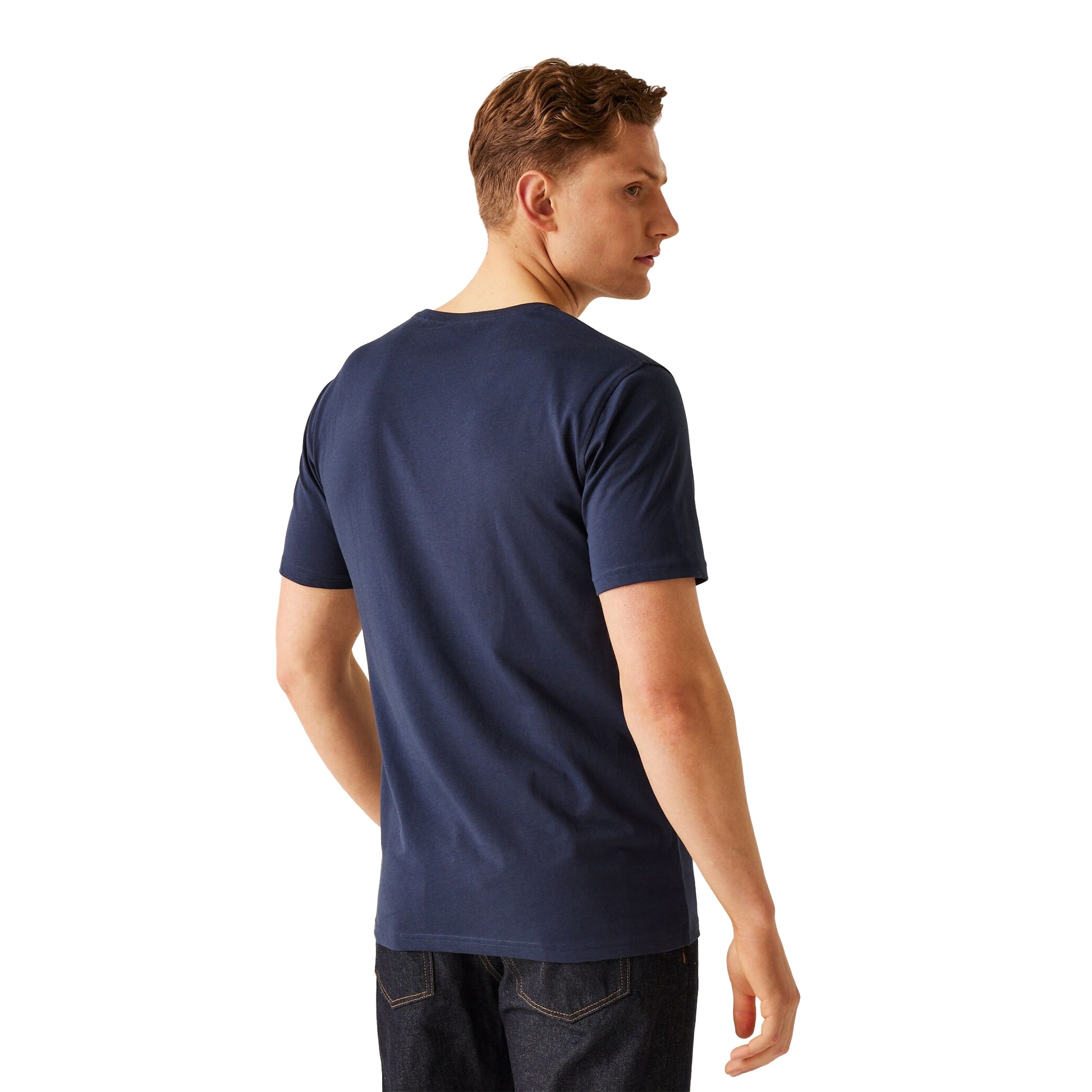 Navy - Pack Shot - Regatta Mens Cline IX Home Is Where You Park It T-Shirt