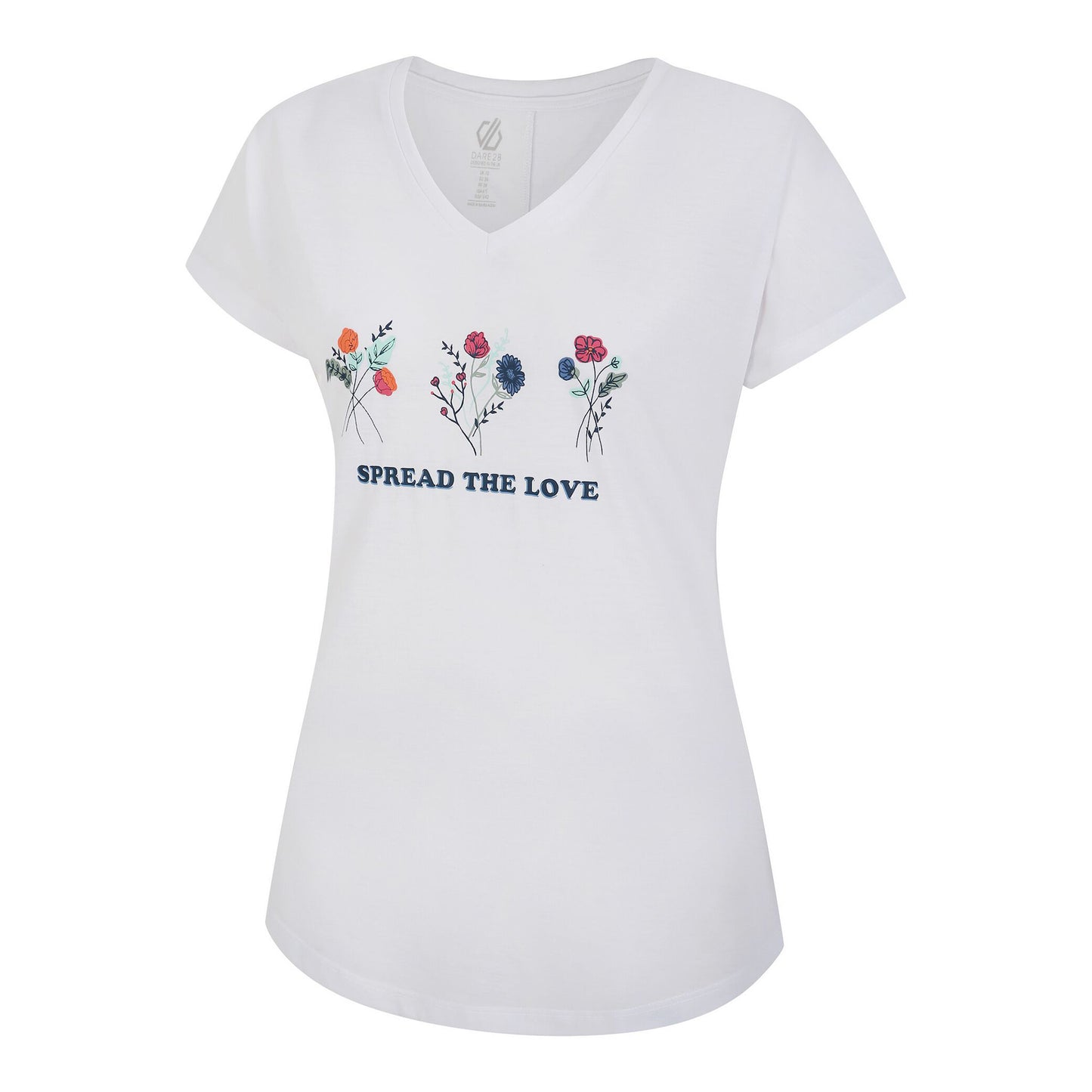 White - Side - Regatta Womens-Ladies Calm Floral T-Shirt