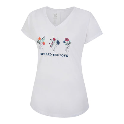 White - Side - Regatta Womens-Ladies Calm Floral T-Shirt