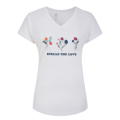White - Front - Regatta Womens-Ladies Calm Floral T-Shirt