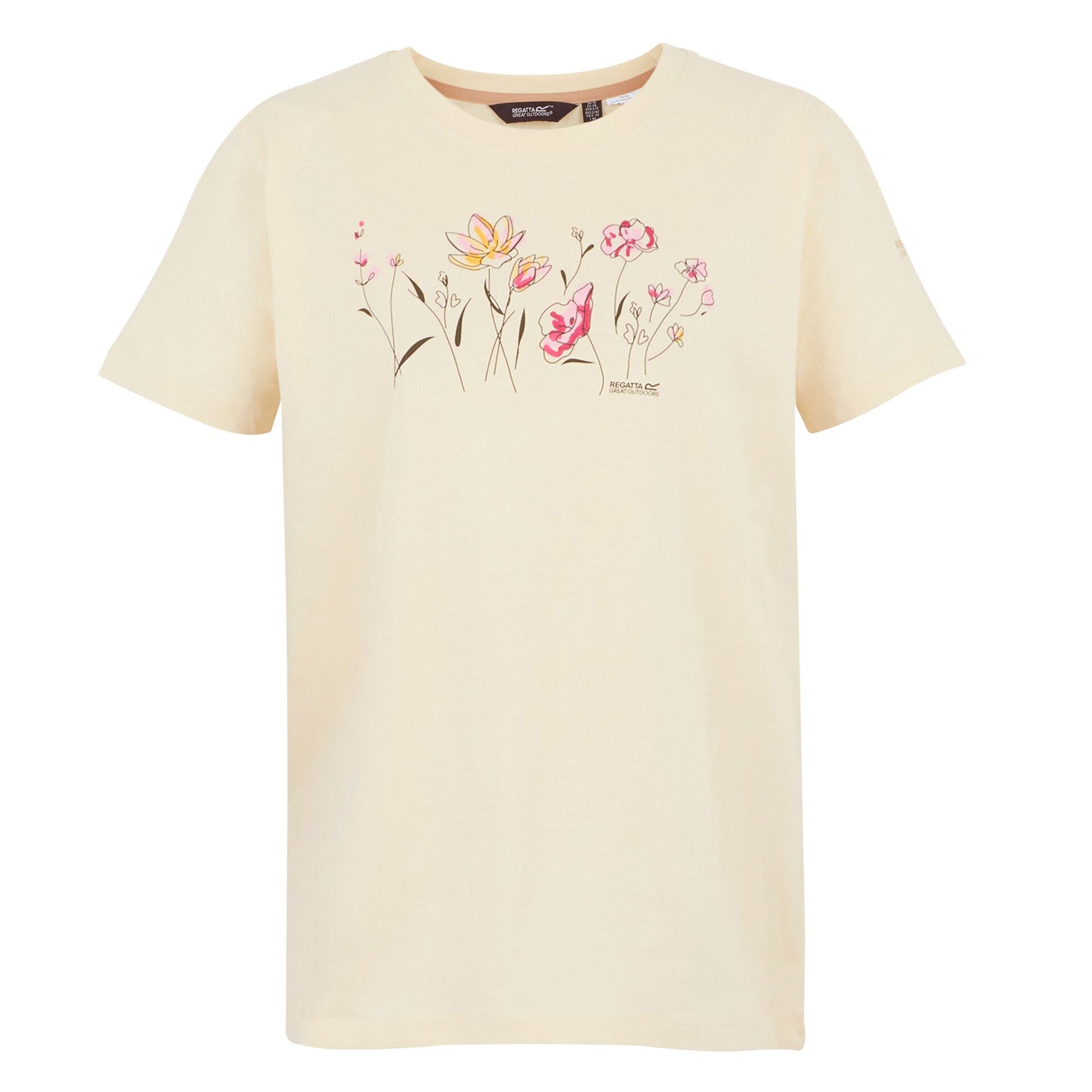 Light Vanilla - Front - Regatta Womens-Ladies Filandra IX Flowers T-Shirt