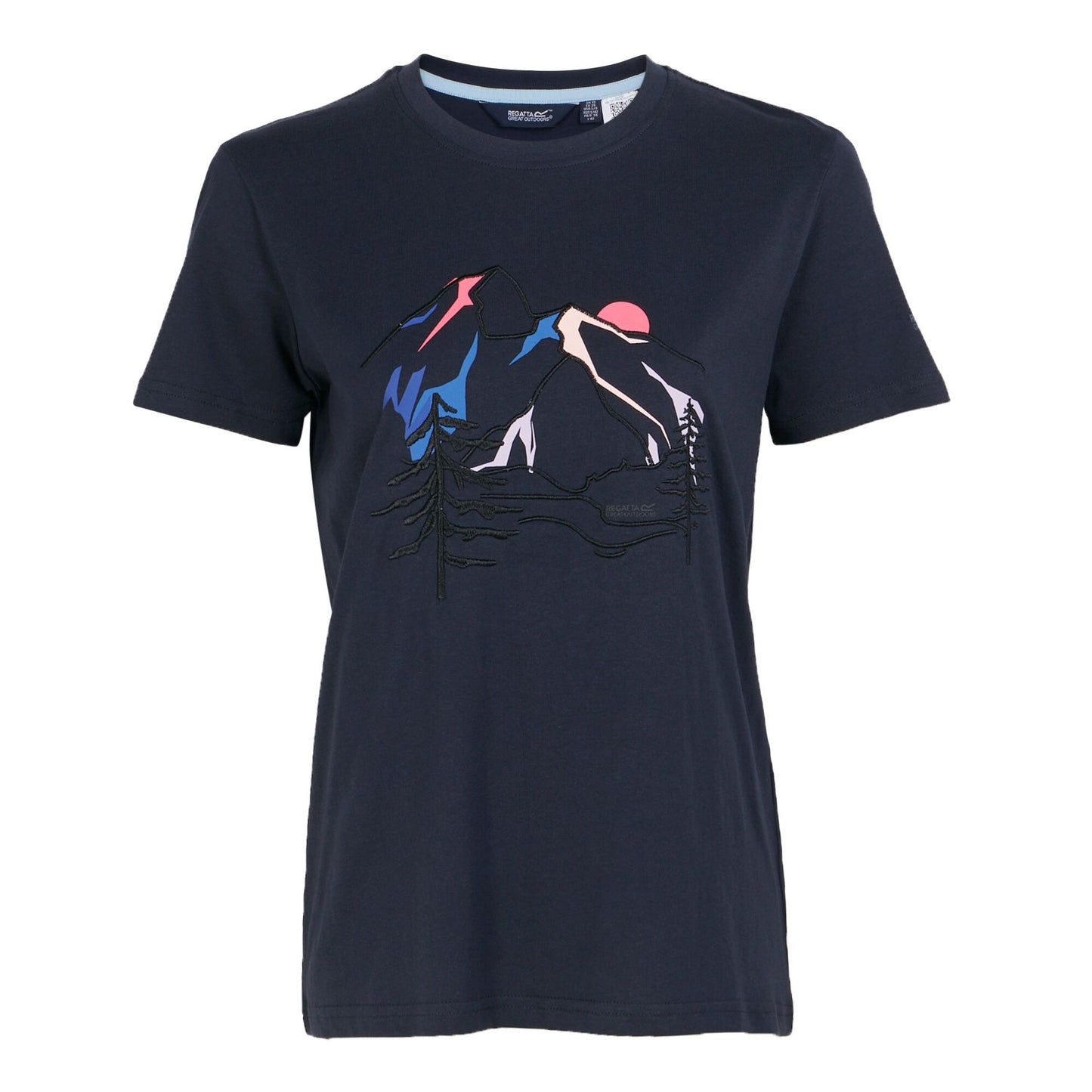 Navy - Front - Regatta Womens-Ladies Filandra IX Embroidered T-Shirt