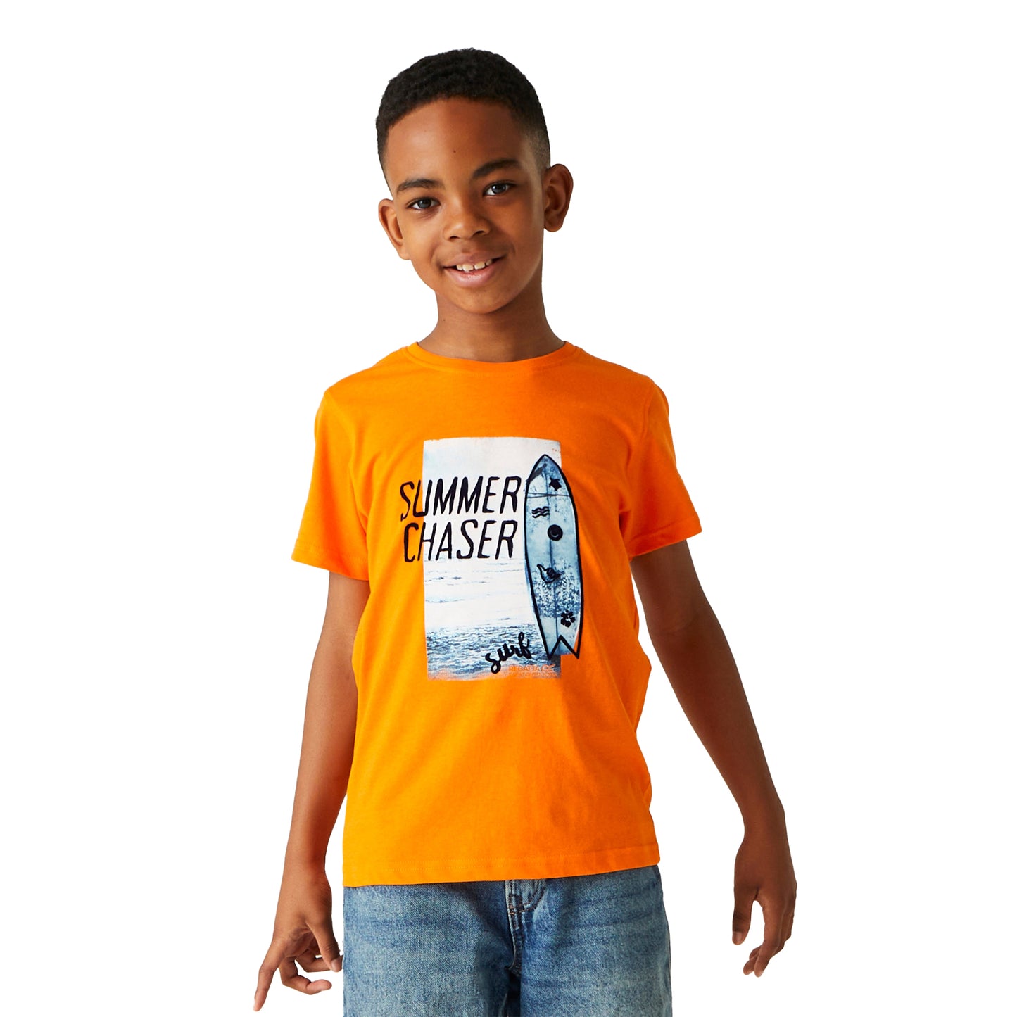 Persimmon - Lifestyle - Regatta Childrens-Kids Bosley VII Surfboard T-Shirt
