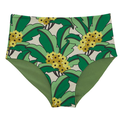 Green - Close up - Regatta Womens-Ladies Orla Kiely Tropical Reversible Bikini Set