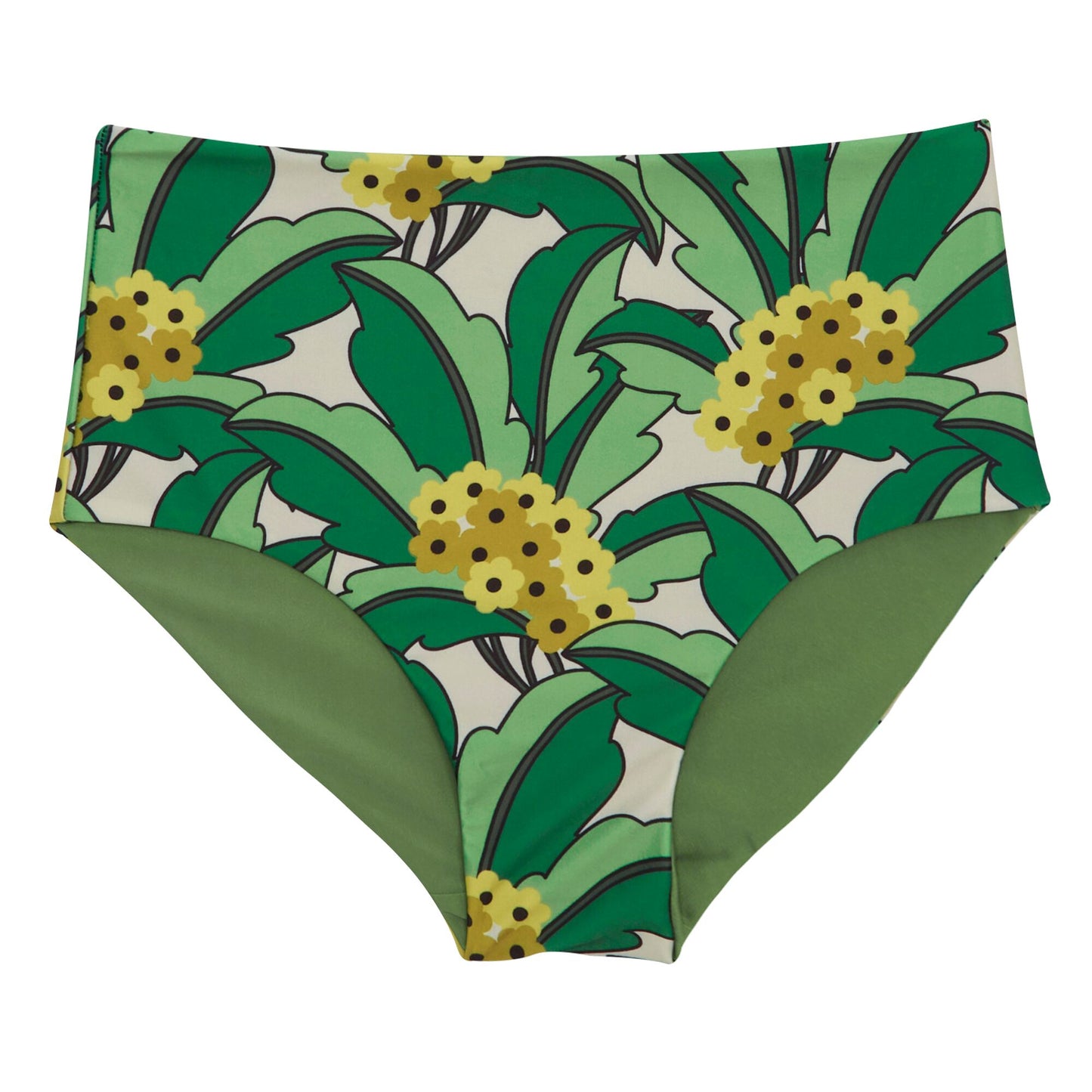 Green - Close up - Regatta Womens-Ladies Orla Kiely Tropical Reversible Bikini Set